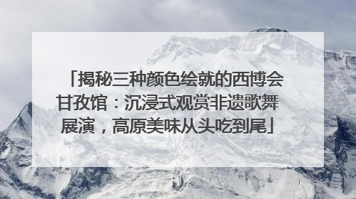 揭秘三种颜色绘就的西博会甘孜馆：沉浸式观赏非遗歌舞展演，高原美味从头吃到尾